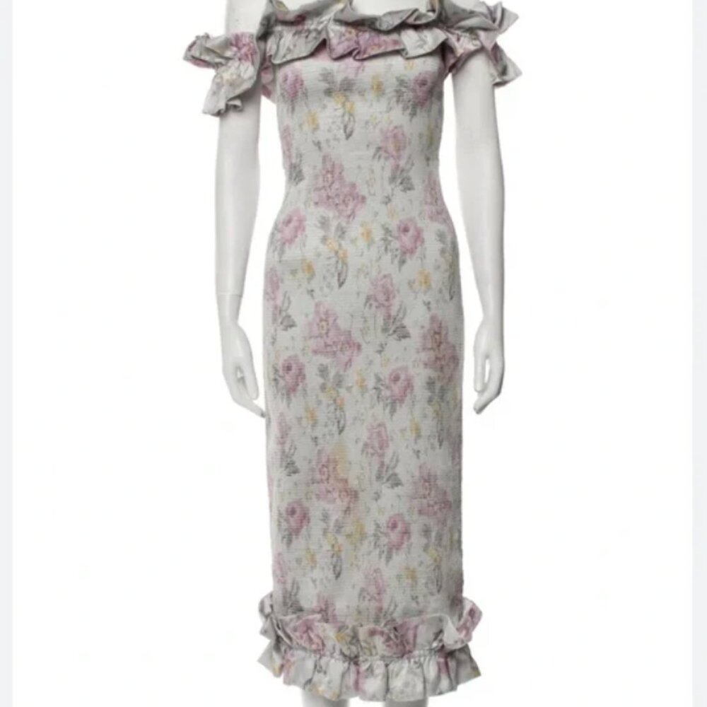 V Chapman The Lilac Dress in Purple Floral